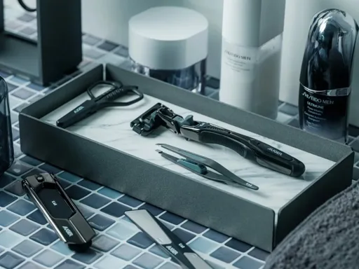 Japansk grooming-set från Kai samlar fem verktyg i matt svart