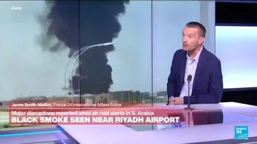 Smoke rises near Riyadh airport as Houthi missiles target Saudi Arabia Smoke rises near Riyadh airport as Houthi missiles target Saudi Arabia