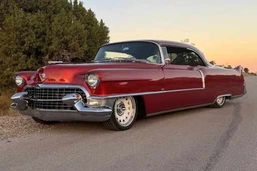 Custom 1955 Cadillac Coupe de Ville with LSA V8 Heads to Auction Custom 1955 Cadillac Coupe de Ville with LSA V8 Heads to Auction